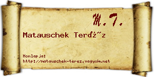 Matauschek Teréz névjegykártya